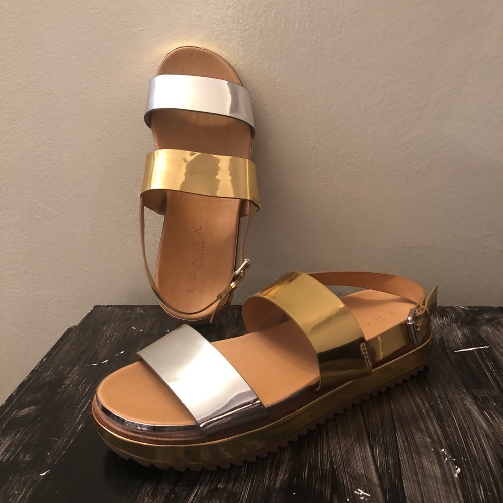 Zara Silver/Gold sandal.